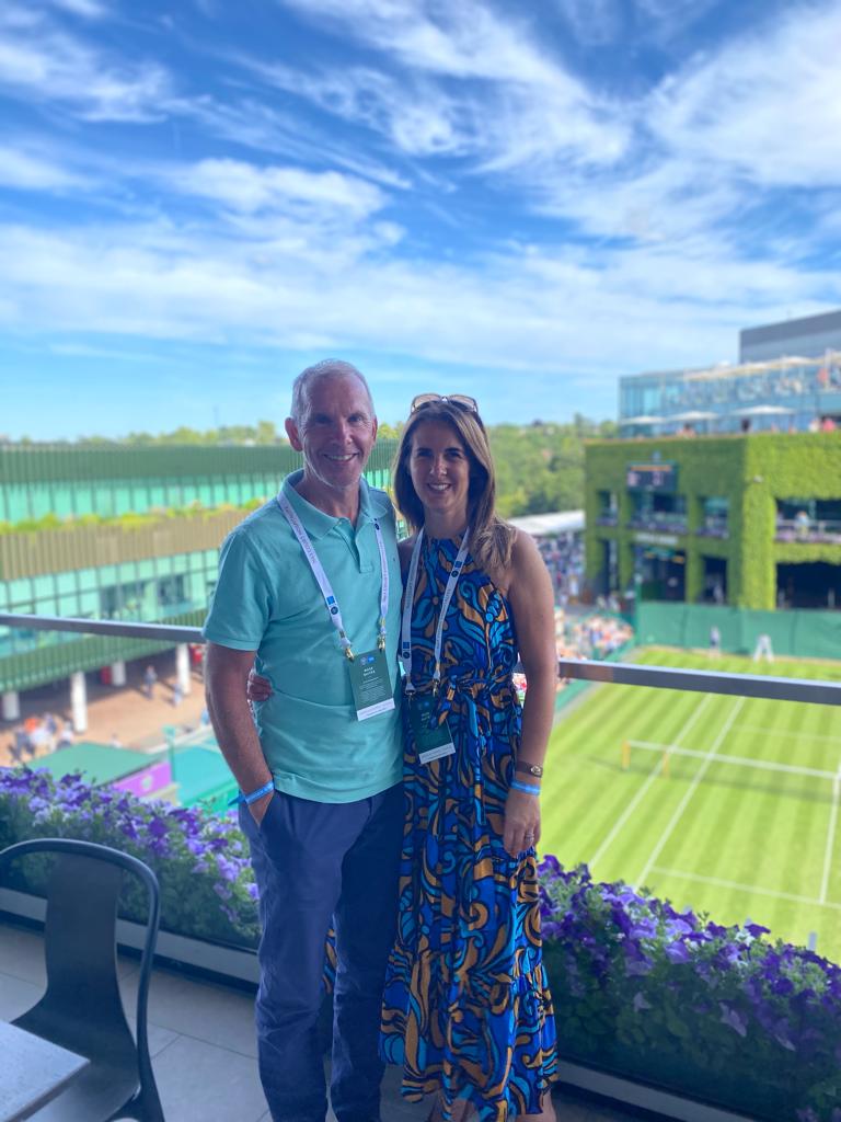 Couple enjoying Wimbledon suite