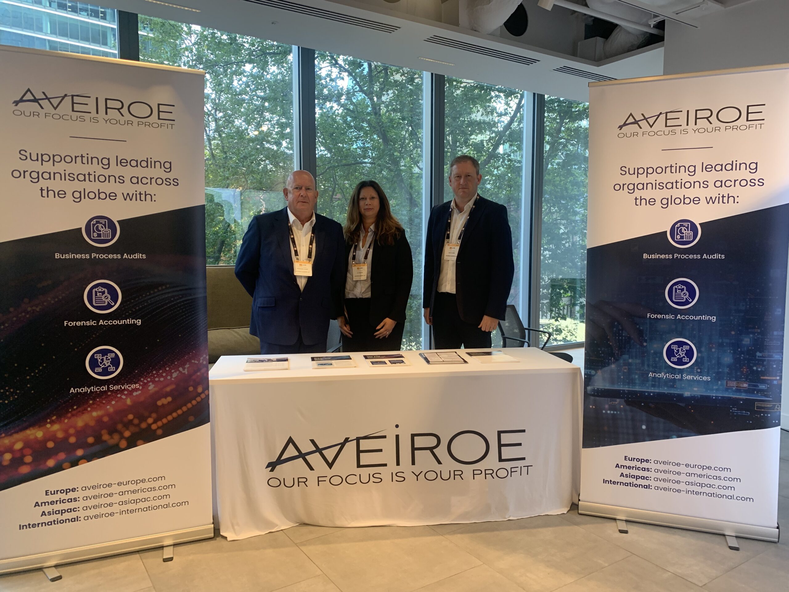 Aveiroe staff at event stall